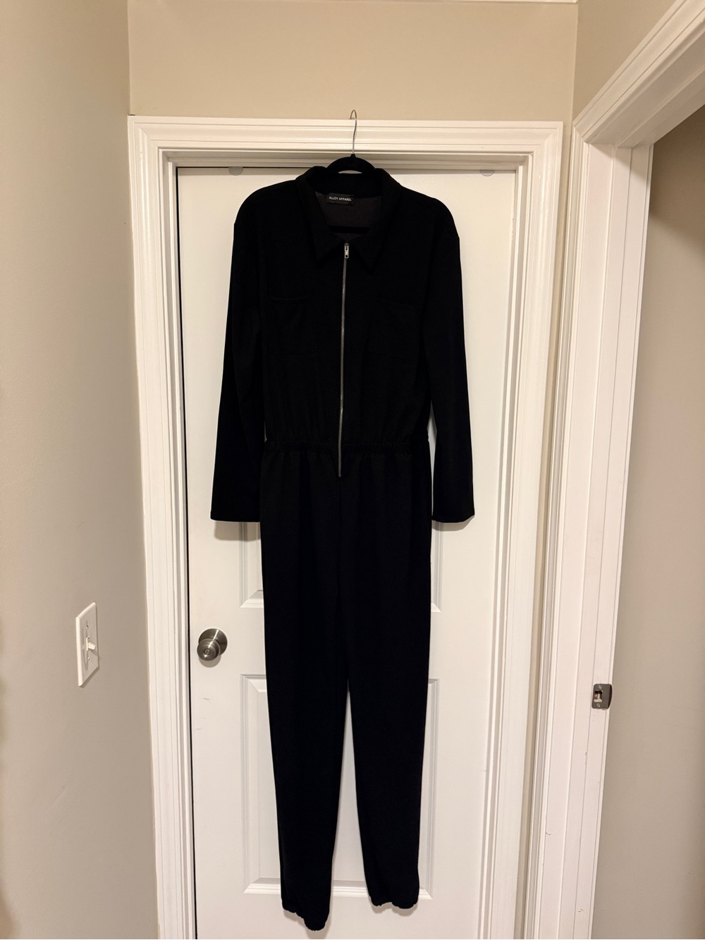ALLOY Black Zip-Front Women's Jumpsuit